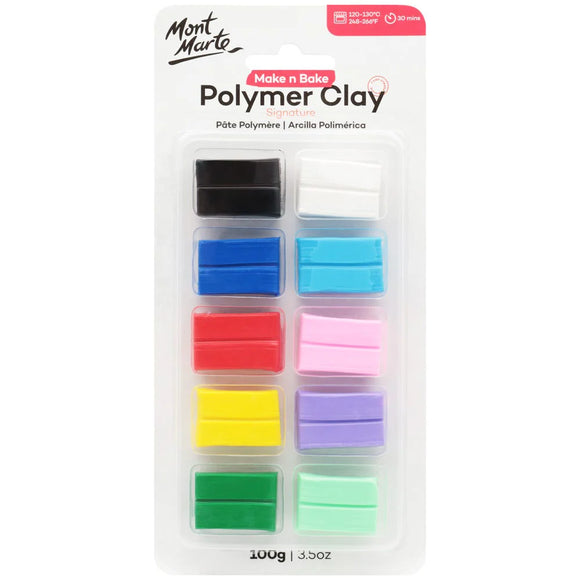 Mont Marte Make N Bake Polymer Clay 10Pcs