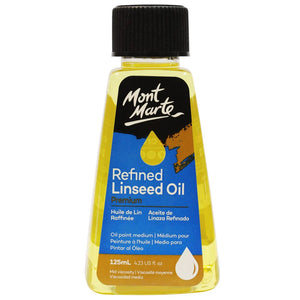 Mont Marte Premium Refined Linseed Oil 125Ml (4.23Oz)