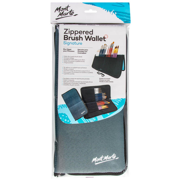 Mont Marte Zippered Brush Wallet