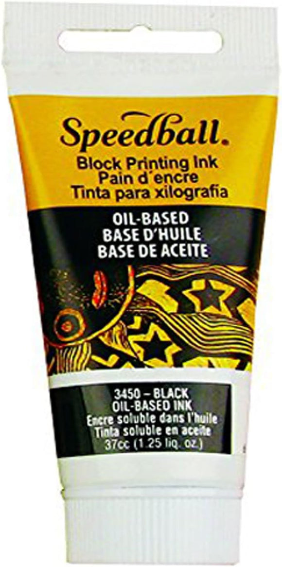 OIL-BASED BLOCK PRINTING INK 37ML - BLACK
