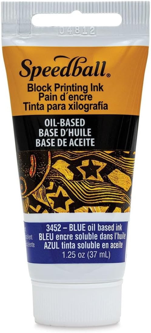 OIL-BASED BLOCK PRINTING INK 37ML - BLUE