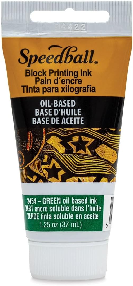OIL-BASED BLOCK PRINTING INK 37ML - GREEN