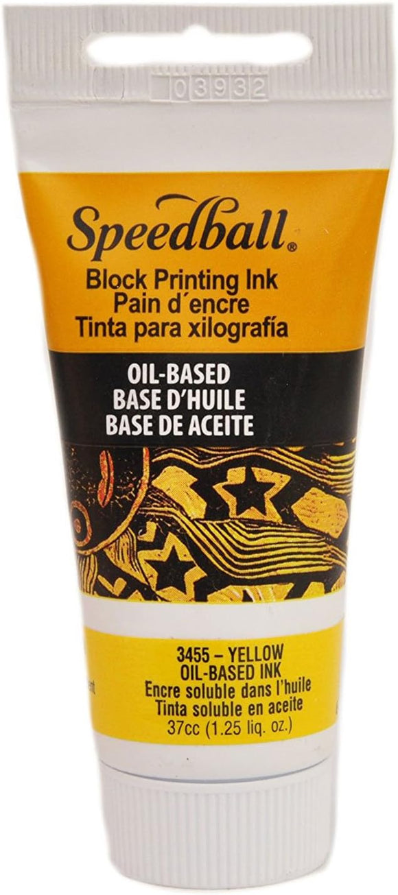 OIL-BASED BLOCK PRINTING INK 37ML - YELLOW