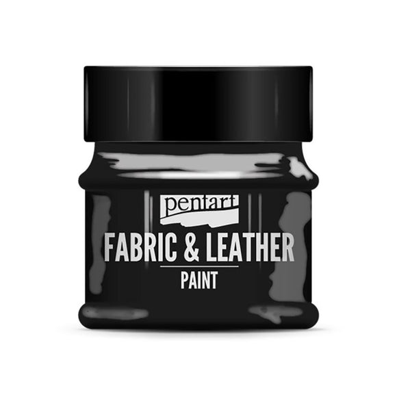 Pentart Fabric & Leather Paint 50 Ml Black