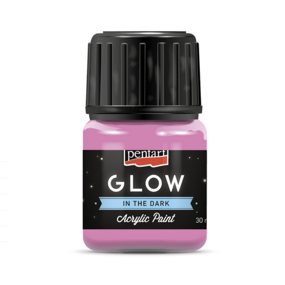 Pentart Glow In The Dark 30 ml, Pink