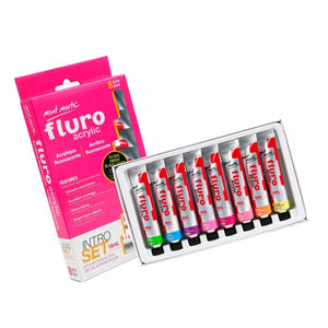 Mont Marte Fluoro Acrylic Intro Set 8Pcs X 18mL