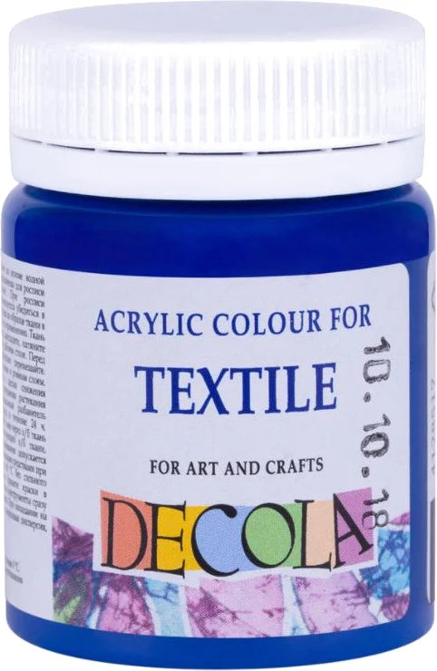 Nevskaya Palitra Blue Deep Acrylic Colours For Textile Decola In Plastic Jars 50 Ml