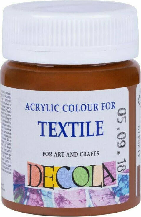 Nevskaya Palitra Brown Acrylic Colours For Textile Decola In Plastic Jars 50 Ml