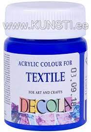 Nevskaya Palitra Ultramarine Acrylic Colours For Textile Decola In Plastic Jars 50 Ml