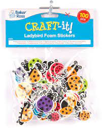 Ladybird Foam Stickers (Pack Of 100)