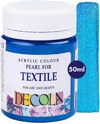 Nevskaya Palitra Blue Light Acrylic Colours For Textile Decola In Plastic Jars 50 Ml