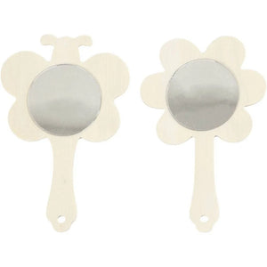 Hand Mirrors, H: 13,9 Cm, W: 9 Cm, 2 Pc, 1 Pack