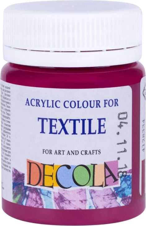 Nevskaya Palitra Rose Deep Acrylic Colours For Textile Decola In Plastic Jars 50 Ml