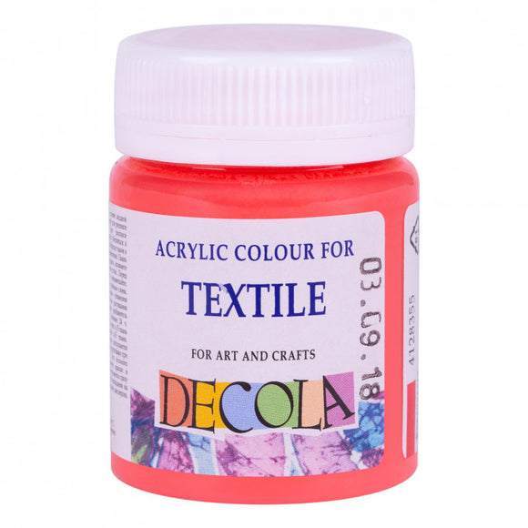 Nevskaya Palitra Coral Acrylic Colours For Textile Decola In Plastic Jars 50 Ml