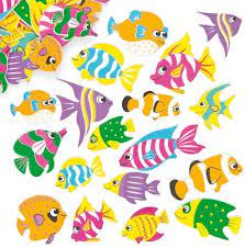 Tropical Fish Foam Stickers (Pack Of 100)