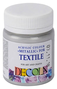 Nevskaya Palitra Silver Acrylic Colours For Textile Decola In Plastic Jars 50 Ml