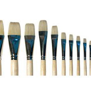 Bristle Flat Brush, Long Varnish Handle Size 3