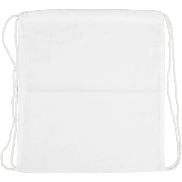 Drawstring Bag, White, Size 37X41 Cm, 130 G, 1 Pc