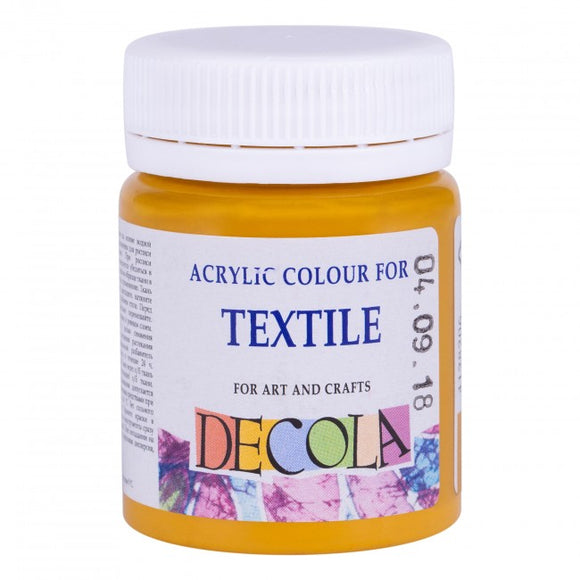 Nevskaya Palitra Yellow Medium Acrylic Colours For Textile Decola In Plastic Jars 50 Ml