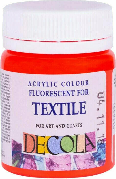Nevskaya Palitra Rose Acrylic Fluorescent Colours For Textile Decola In Plastic Jars 50 Ml