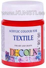 Nevskaya Palitra Red Acrylic Colours For Textile Decola In Plastic Jars 50 Ml