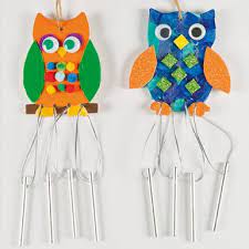 Owl Wooden Windchimes (Pack Of 4)