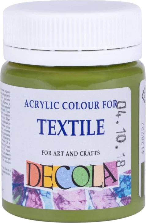 Nevskaya Palitra Olive Green Acrylic Colours For Textile Decola In Plastic Jars 50 Ml