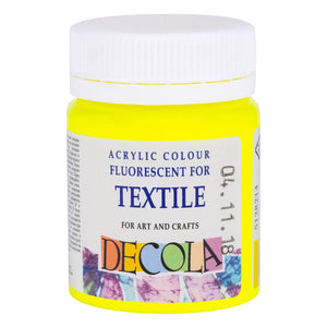 Nevskaya Palitra Lemon Acrylic Fluorescent Colours For Textile Decola In Plastic Jars 50 Ml
