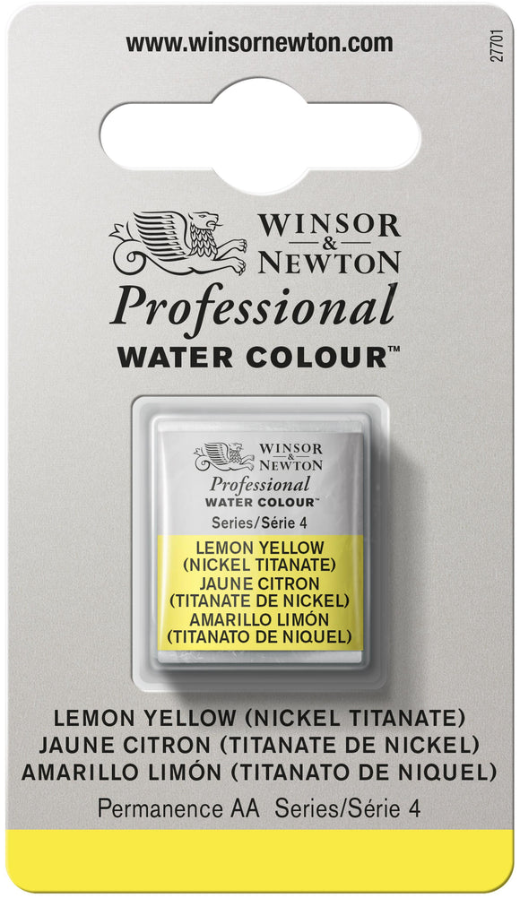 Winsor & Newton Professional Watercolor Half Pan Lemon Yellow