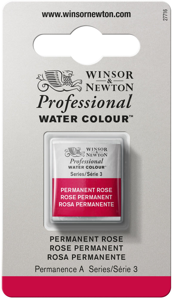 Winsor & Newton Professional Watercolor Half Pan  Permanent Rose