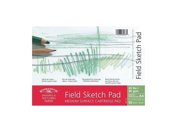 Winsor & Newton Spiral Medium Surface Field Sketch Pad, A5 [96Gsm/45Lb] 50 Sheets