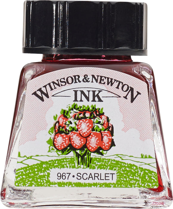 Winsor & Newton Drawing Ink Scarlet 14Ml