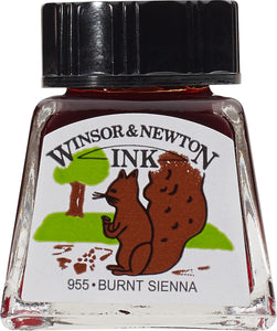 Winsor & Newton Drawing Ink Burnt Sienna 14Ml