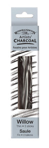 Winsor & Newton Willow Charcoal Thin 3 Sticks