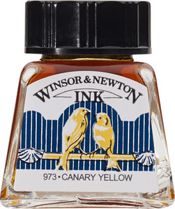 Winsor & Newton Drawing Ink Canary Yellow 14Ml