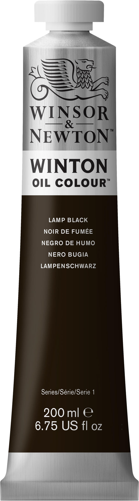 Winsor & Newton Winton Oil Colour Lamp Black 200Ml