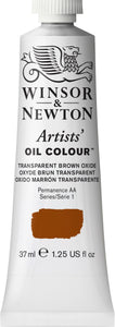 Winsor & Newton Artists Oil Color Transparent Brown Oxide 37Ml
