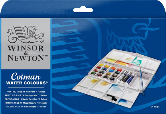 Winsor & Newton Cotman Watercolour 14 Half Pans Compact Set