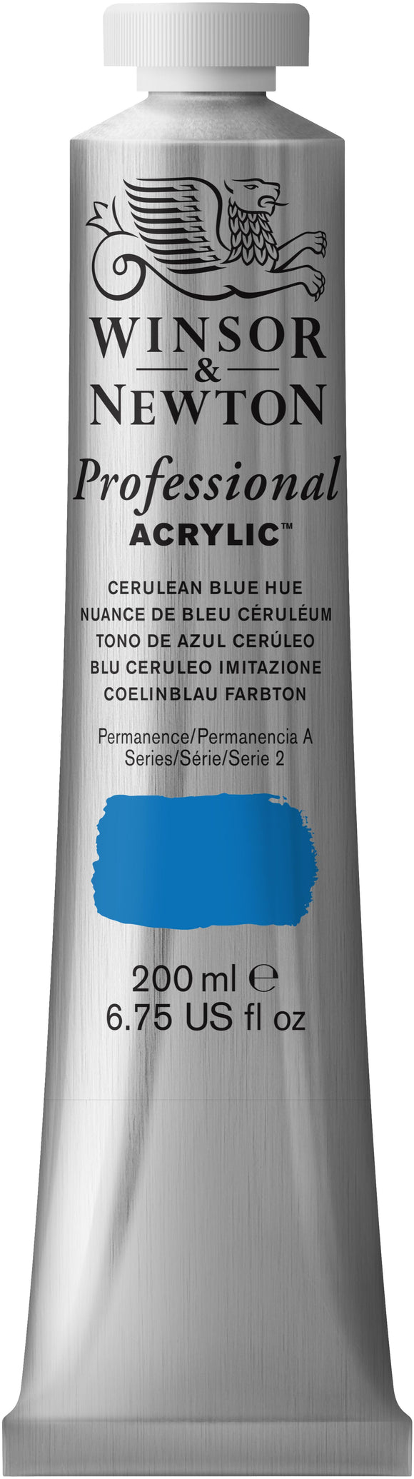 Winsor & Newton Artist Acrylic Colour Cerulean Blue Hue 200Ml