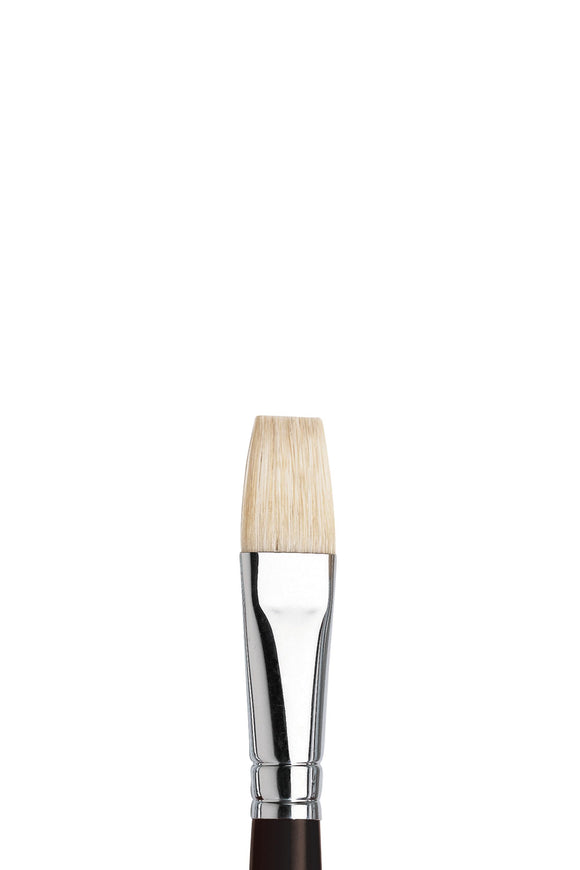 Winsor & Newton Azanta Black Brush Short Flat/Bright [Long Handle] No 10