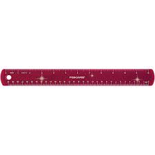 Ruler, L: 30 Cm, W: 3,5 Cm, Pink, Glitter, 1Pc