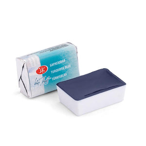 White Nights Semi-Dry Watercolors In Plastic Pan - Turquoise Blue 2.5 Ml