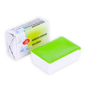 White Nights Semi-Dry Watercolors In Plastic Pan - May Green 2.5 Ml