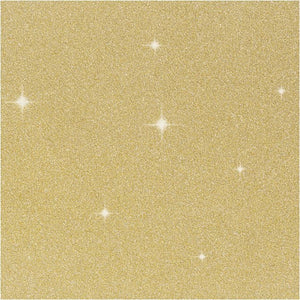 Glitter Film, W: 35 Cm, Thickness 110 Micron, Gold, 2 M, 1 Roll