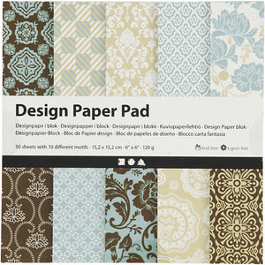 Design Paper Pad, Sheet 15.2X15.2 Cm, 120 G, Light