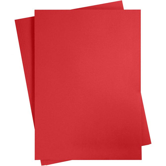 Card, Sheet 497X697 Mm,  270-300 G, Christmas Red
