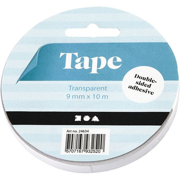 Double-Sided Adhesive Tape, W: 9 Mm, 10M