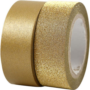 Design Tape, W: 15 Mm, Gold, 2Rolls