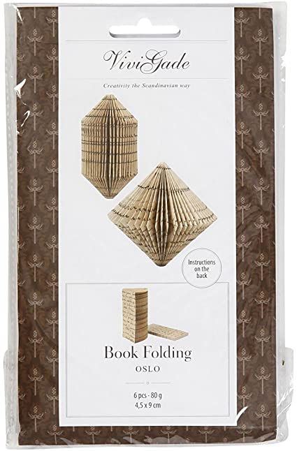 Book Folding, Size 4,5X9 Cm, Oslo, 6 Pcs