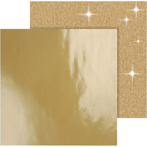 Design Paper, Sheet 30.5X30.5 Cm, 120+128 Cm, Gold, 2 Sheet, 1 Pack